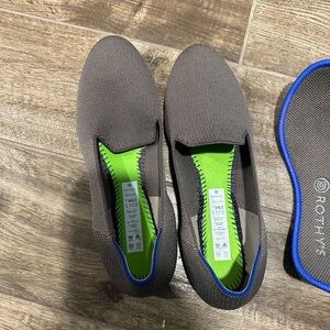 Rothy's Brown Flats with Green and Blue Accents